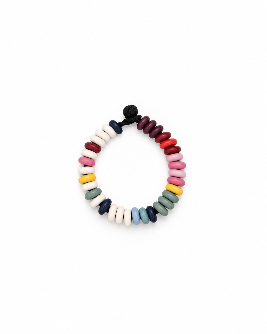 BIG BEAD CARNIVAL sterling silver and enamel bracelet