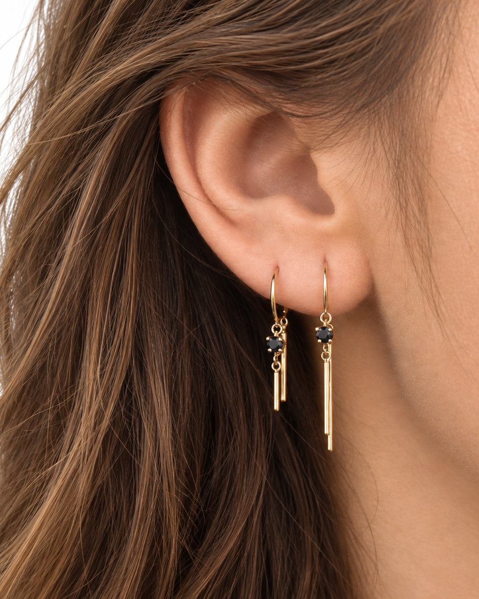Baby Chime Black Diamond Earring