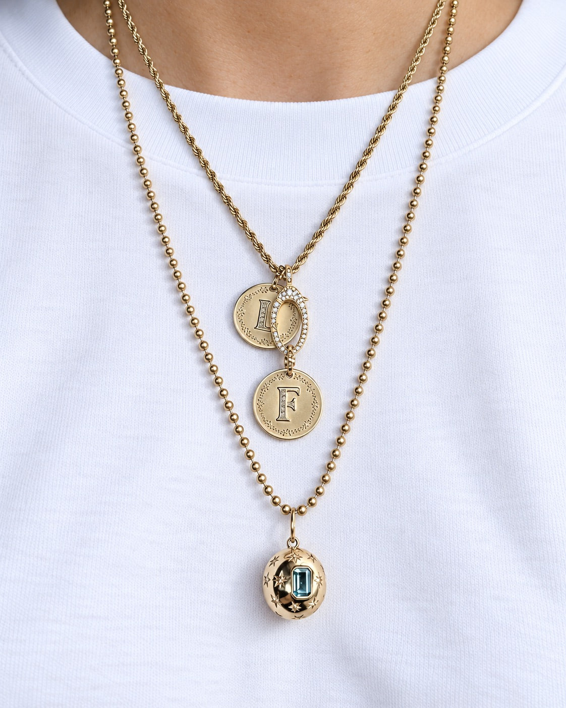 DOUBLE SIDED DIAMOND Charm holder