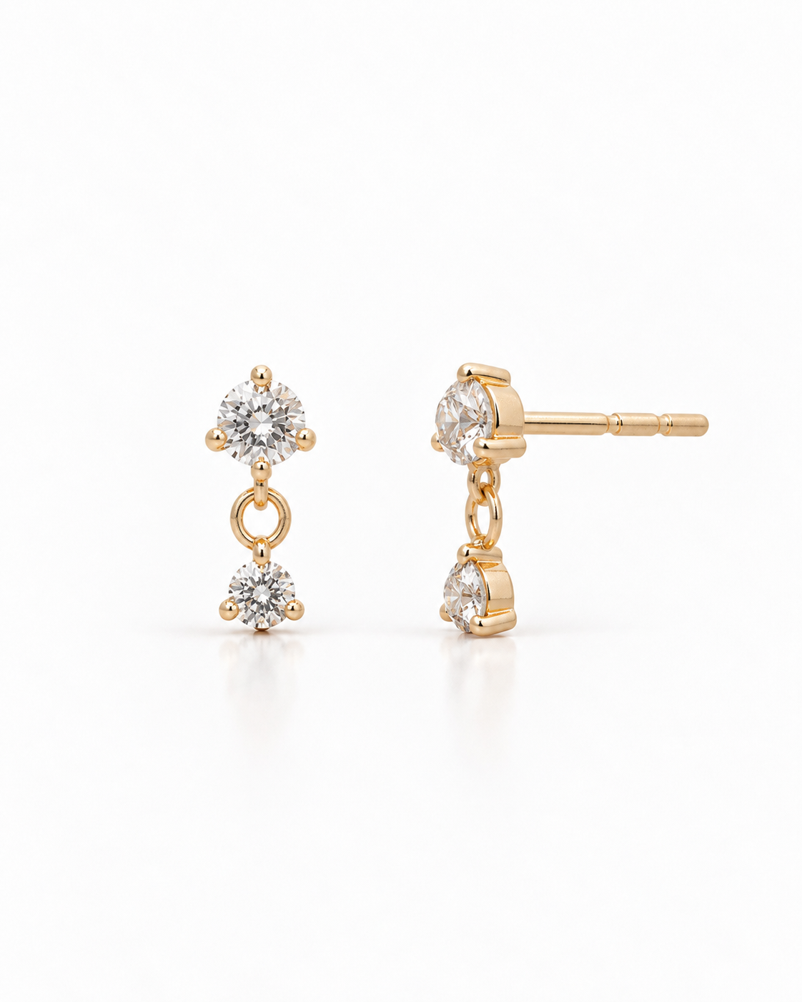 Diamond Dangle Stud Earring