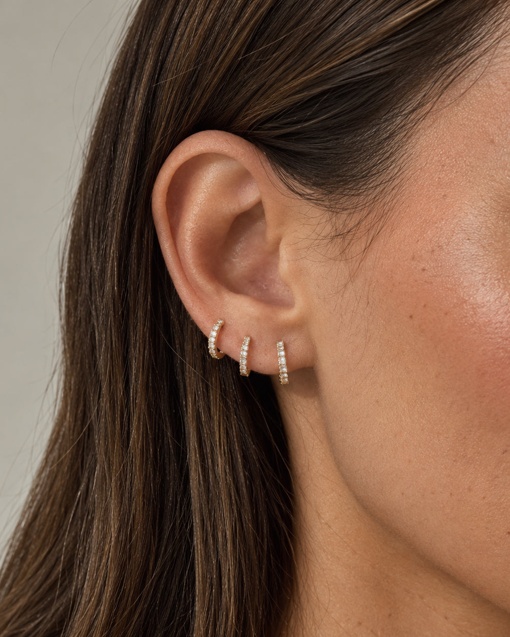 Diamond Mini Huggie Earring