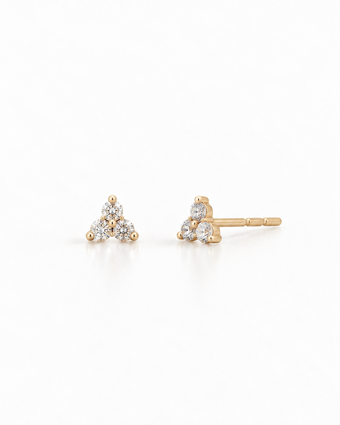 Diamond Trio Stud Earrings