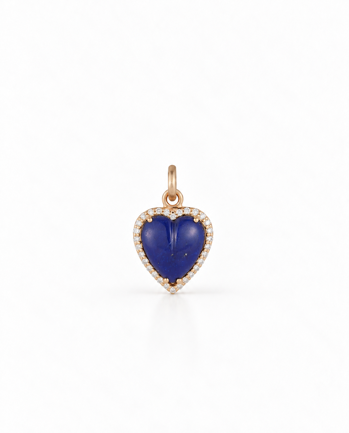 Diamond & Lapis Alana Heart Charm