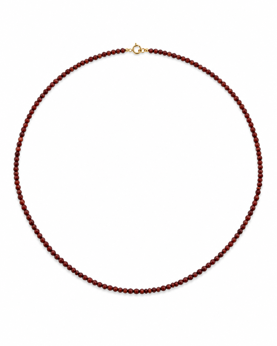 PETITE GARNET beaded Necklace