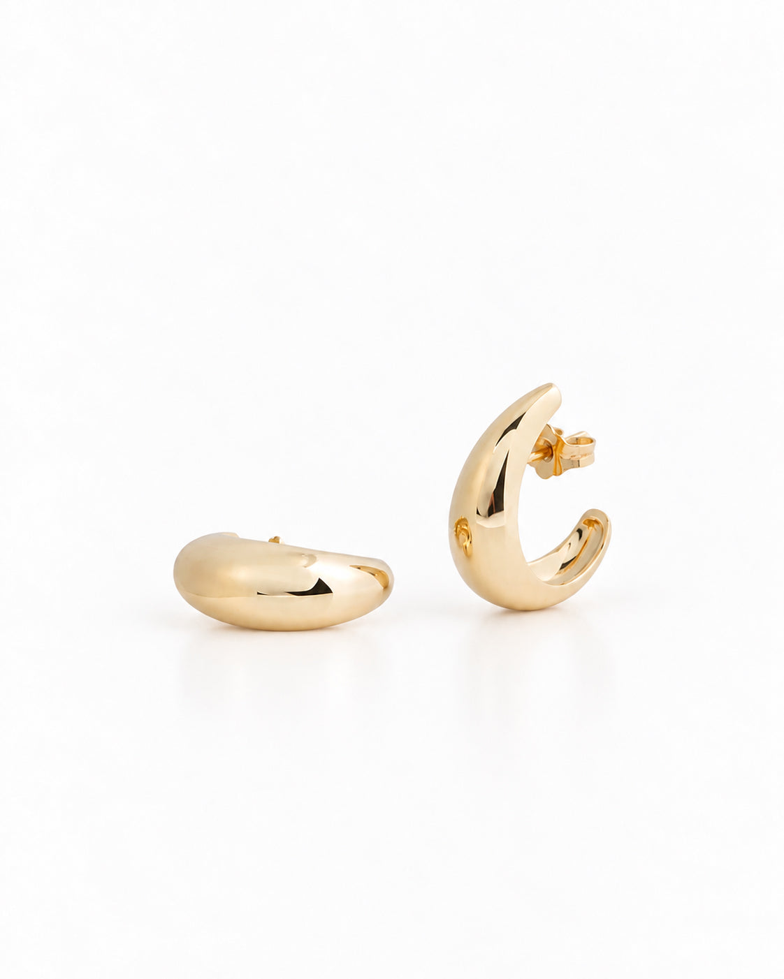 Gold Dust Crescent Cuff Earrings