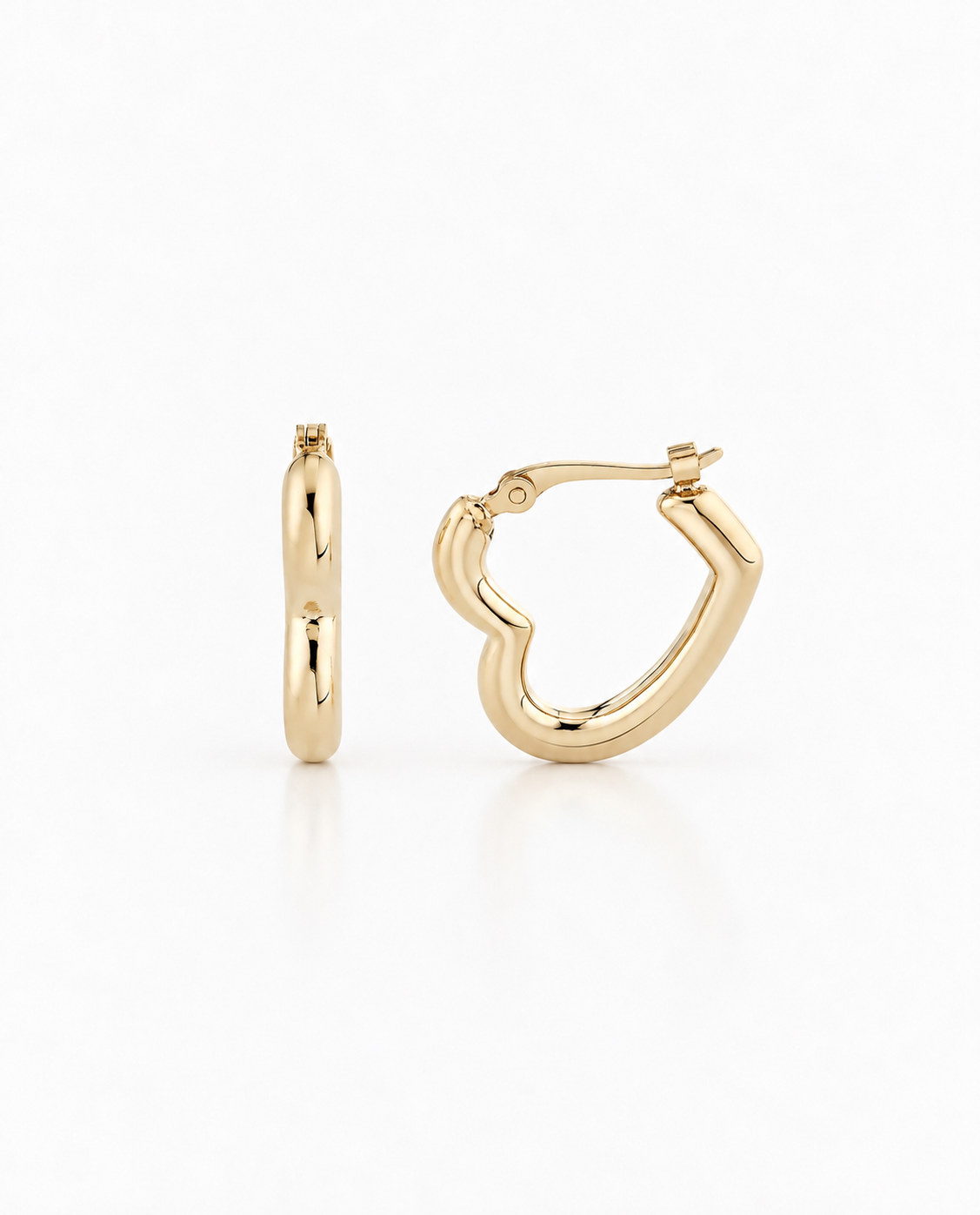 Junior Heart Helium Hoops Earrings