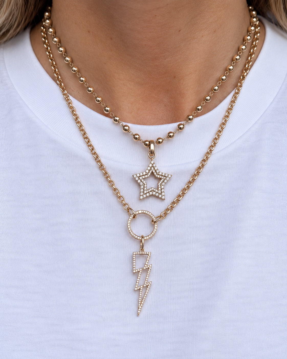 LIGHTNING BOLT Diamond charm