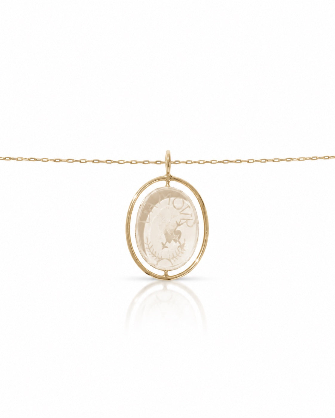 L'AMOUR No1 gold & crystal necklace