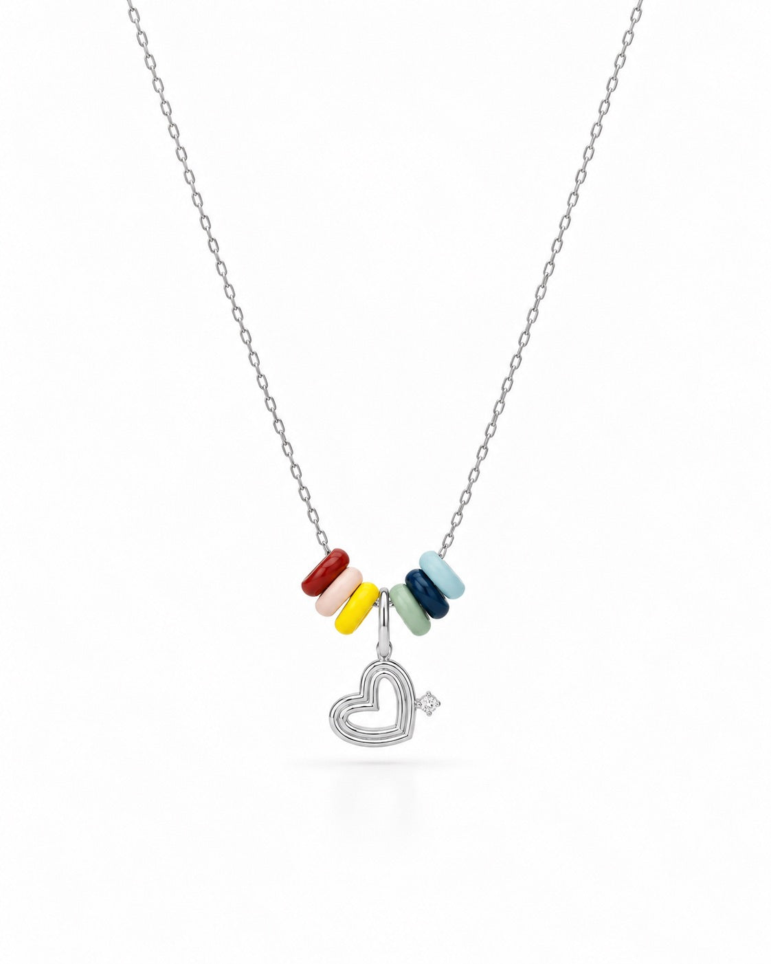 MINI GROOVY DIAMOND HEART Charm