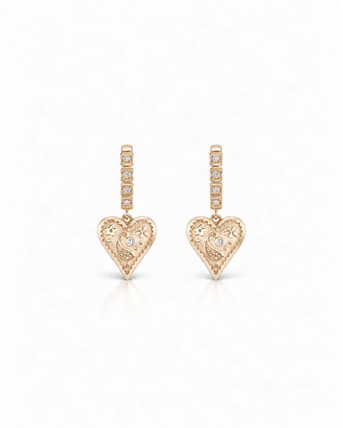 Mini Southwestern Heart Earrings