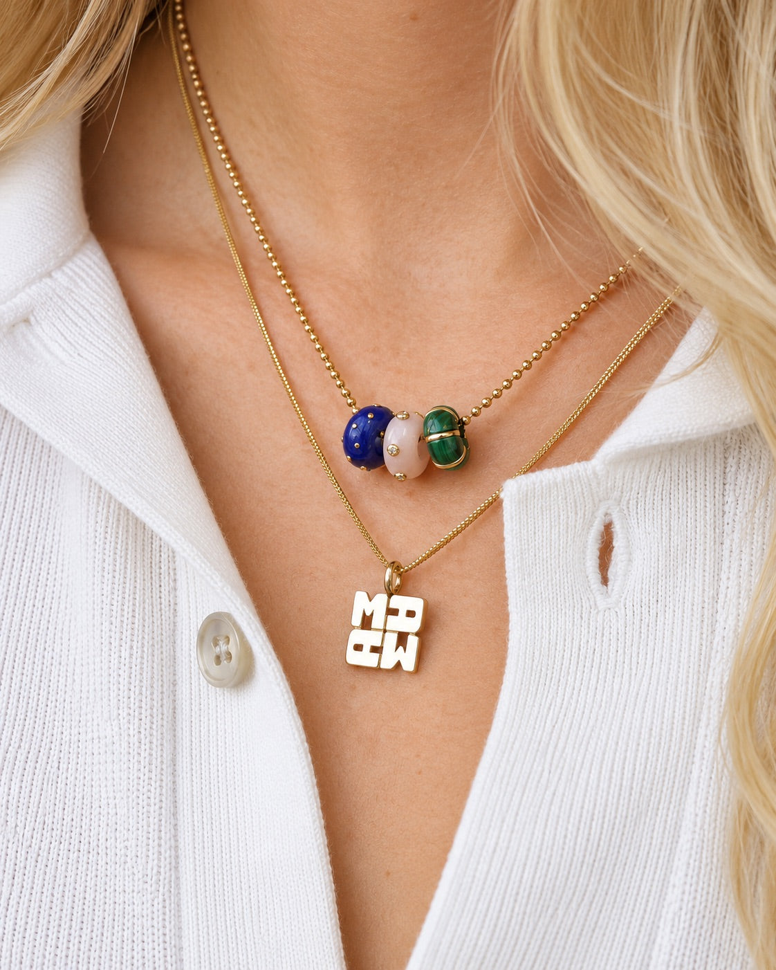 OPAL AND DIAMOND Rondelle bead