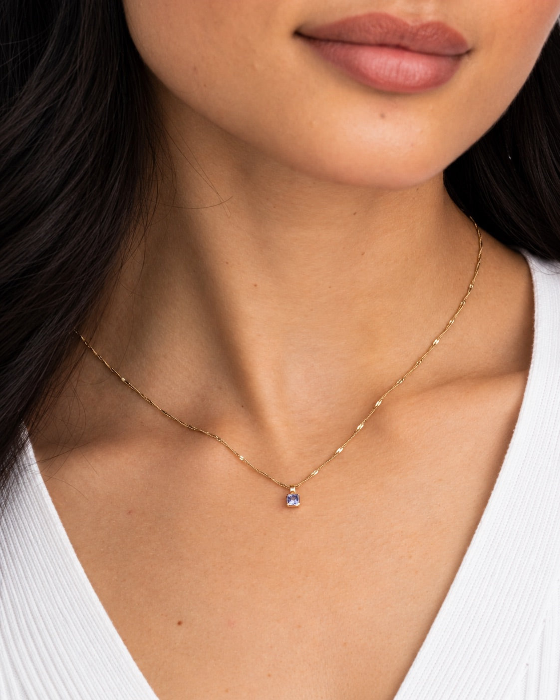 PETITE IRIS Tanzanite ASSCHER Charm