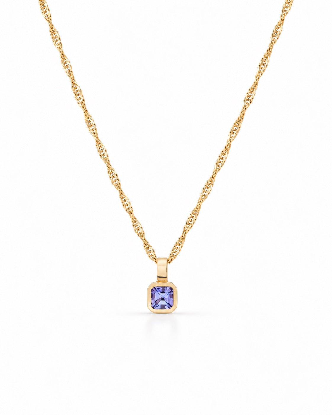 PETITE IRIS Tanzanite ASSCHER Charm