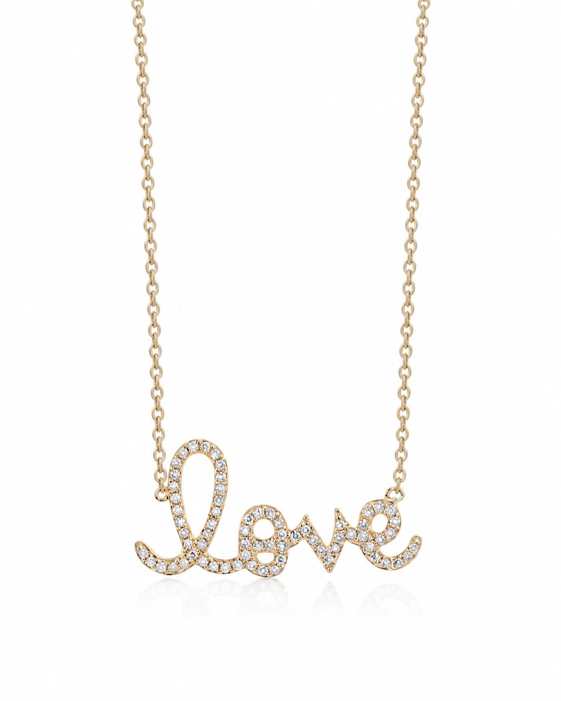 DIAMOND LARGE LOVE 14-carat gold necklace