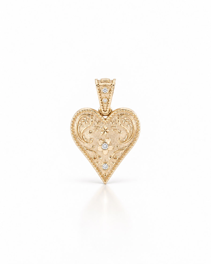 Medium Southwestern Heart Charm