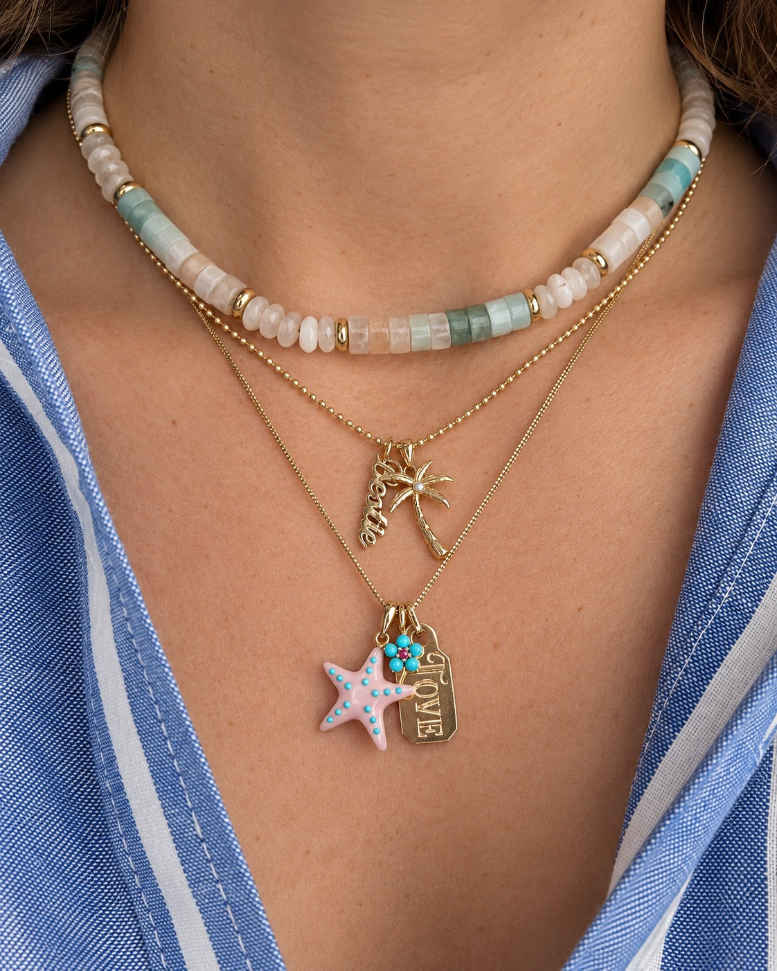 TURQUOISE & TOURMALINE AURORA Charm
