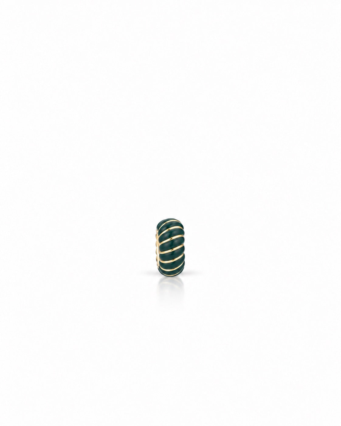 WAVE green enamel big bead
