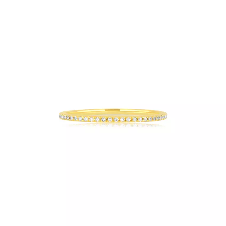DIAMOND ETERNITY 14-carat gold stacking ring