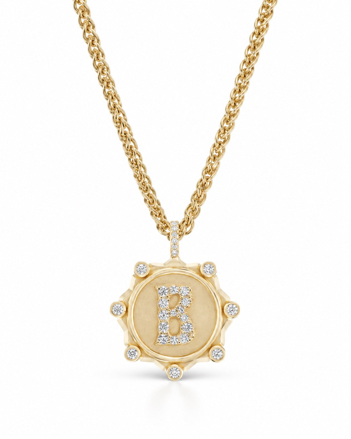 Alphabet Coin Pavé Charm