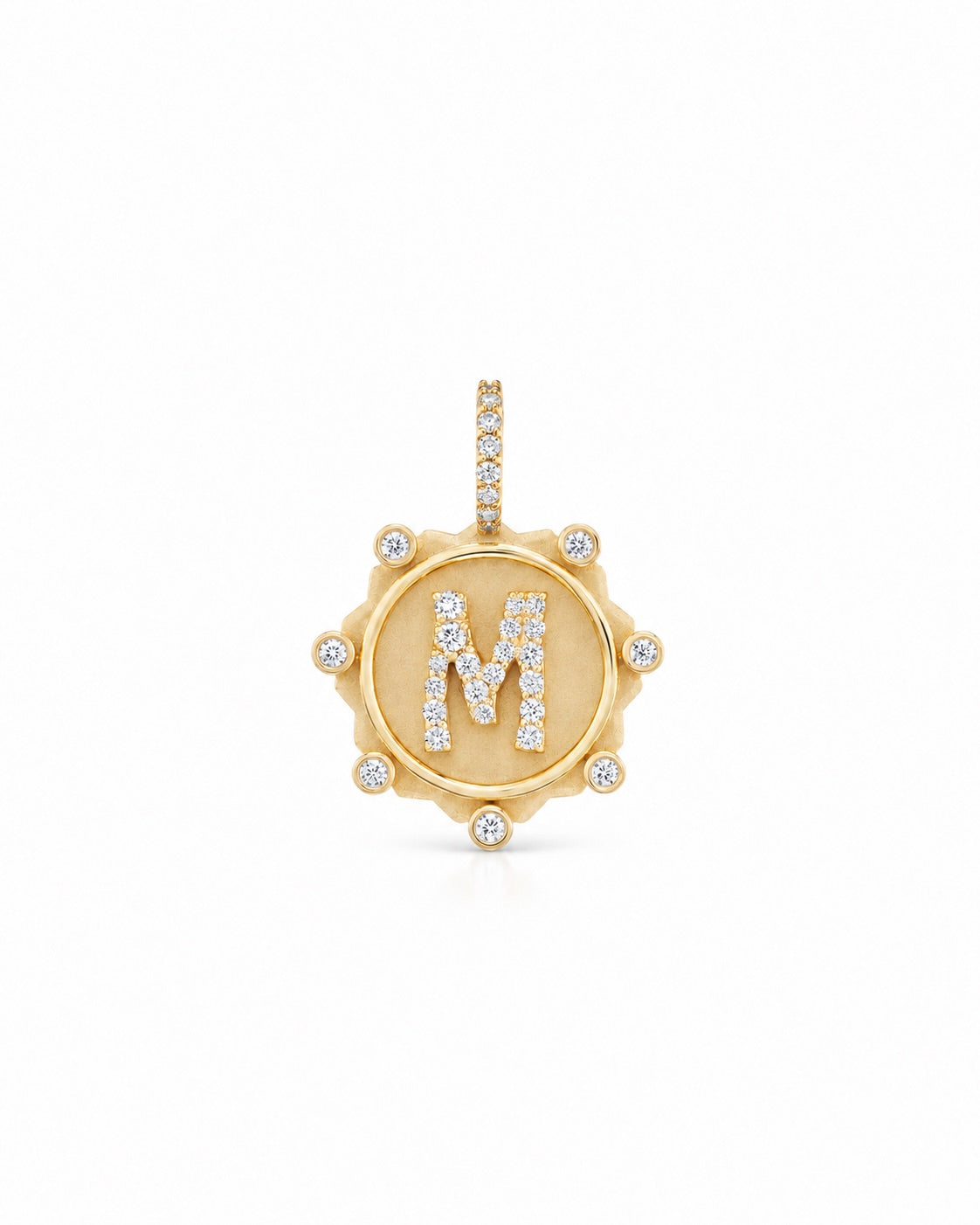 Alphabet Coin Pavé Charm