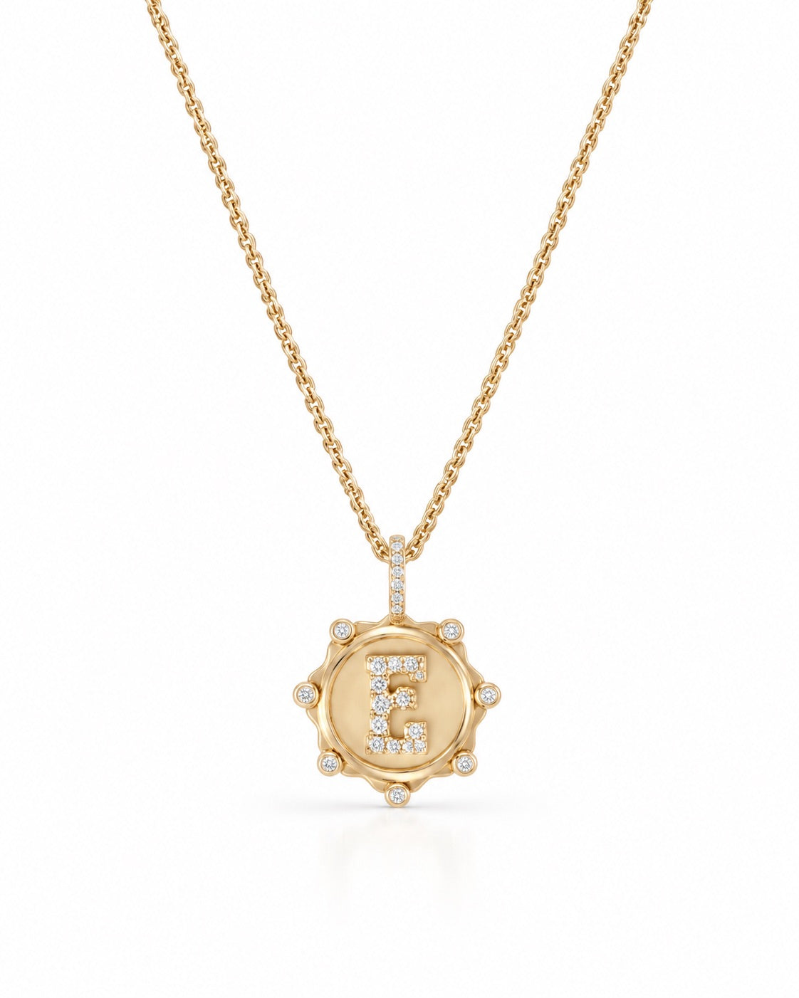 Alphabet Coin Pavé Charm