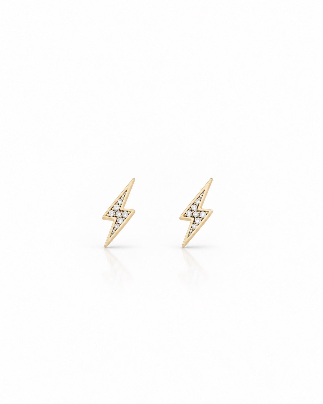 BOLT 18-carat gold and diamond stud earrings