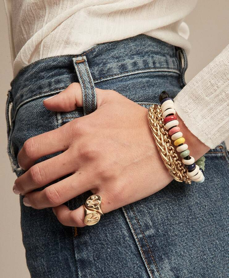 BIG BEAD CARNIVAL sterling silver and enamel bracelet