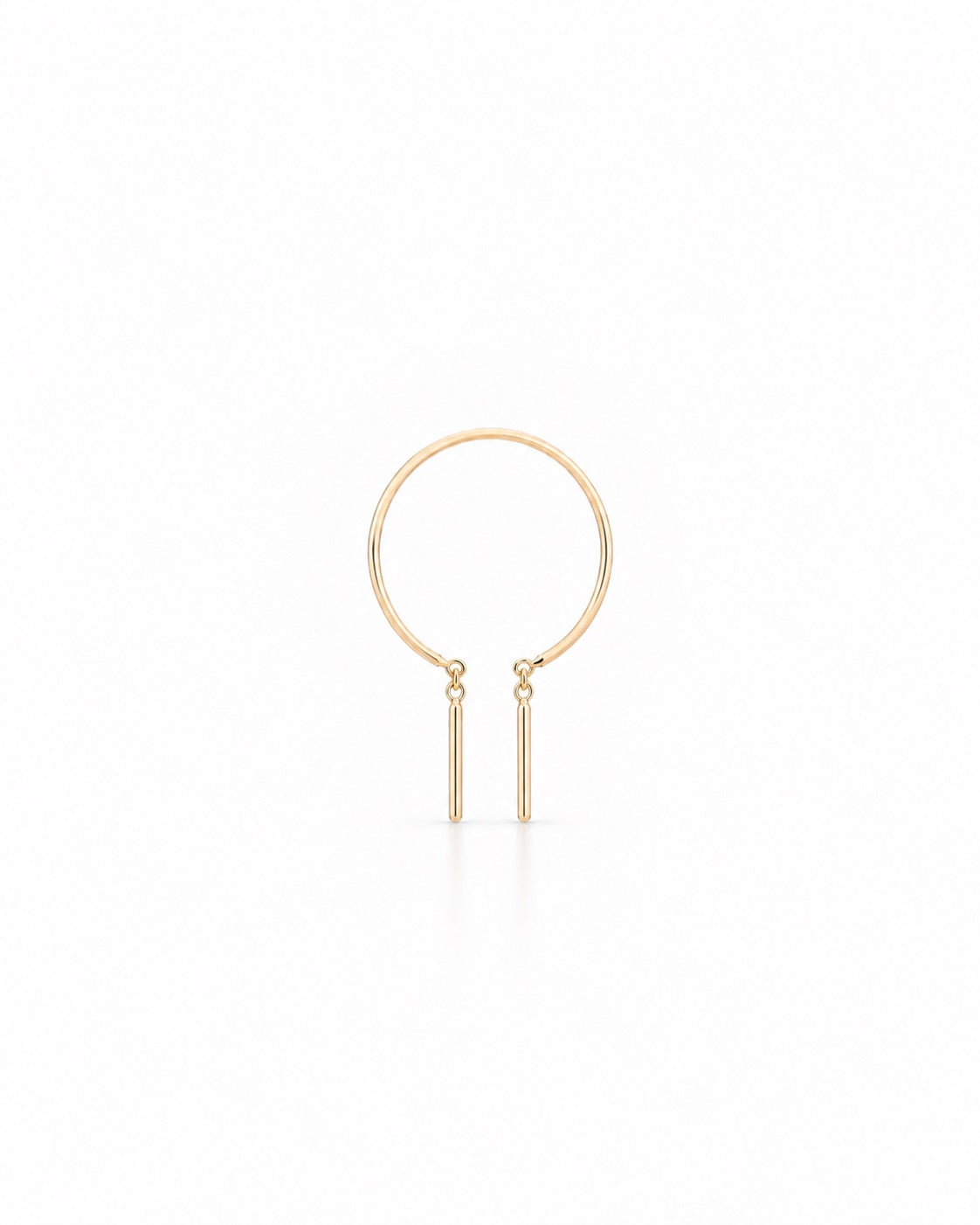 CHIME 14-carat gold hoop single earring