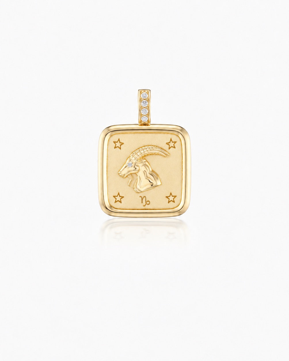 Mini Square Zodiac Diamond Pendant