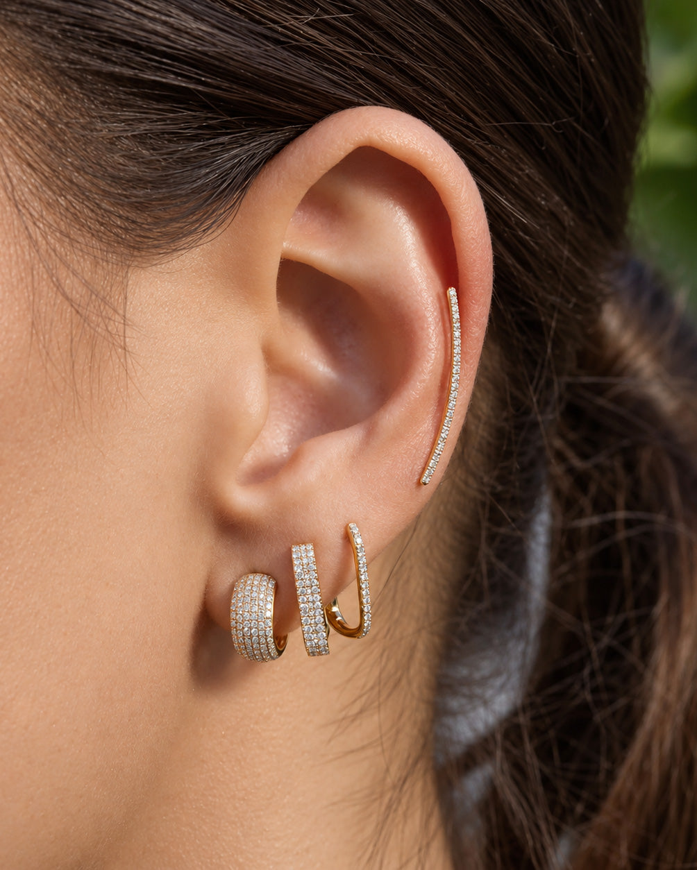 Diamond Lola Hoop Earrings