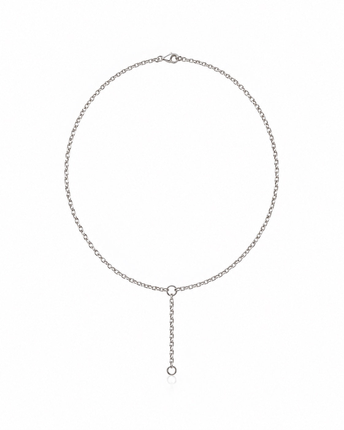 ROLO CHAIN LARIAT sterling silver necklace