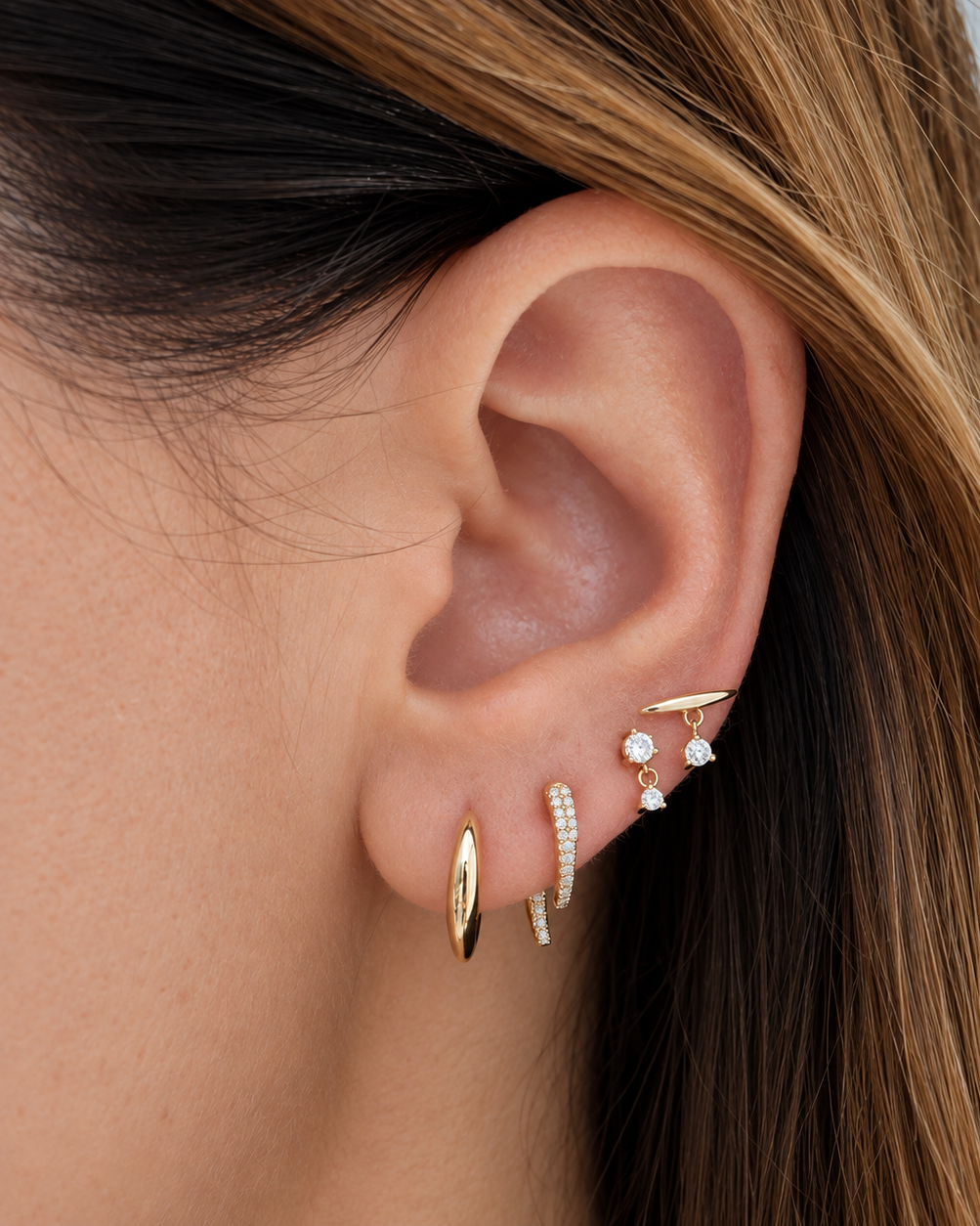 Diamond Dangle Stud Earring