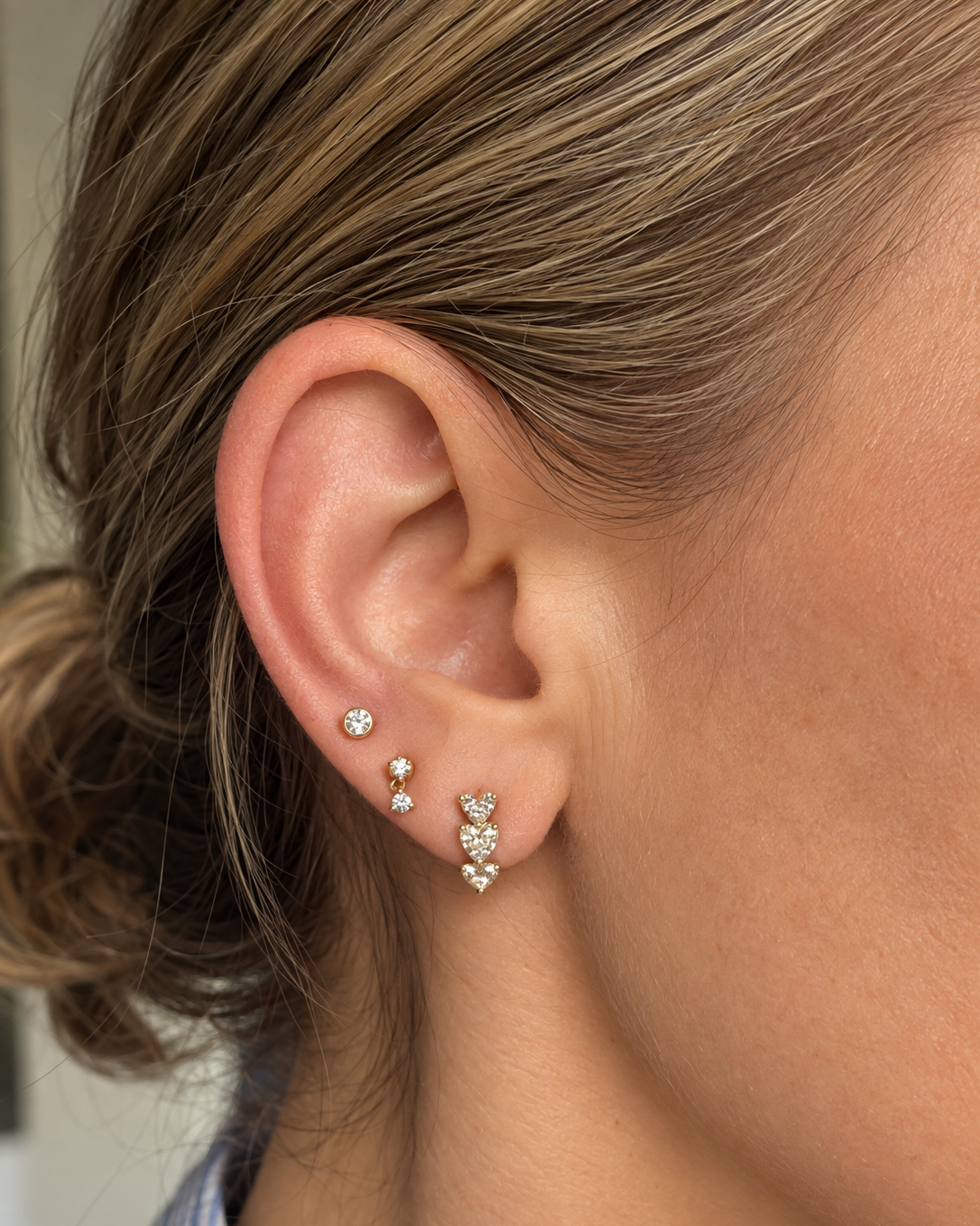 Diamond Dangle Stud Earring