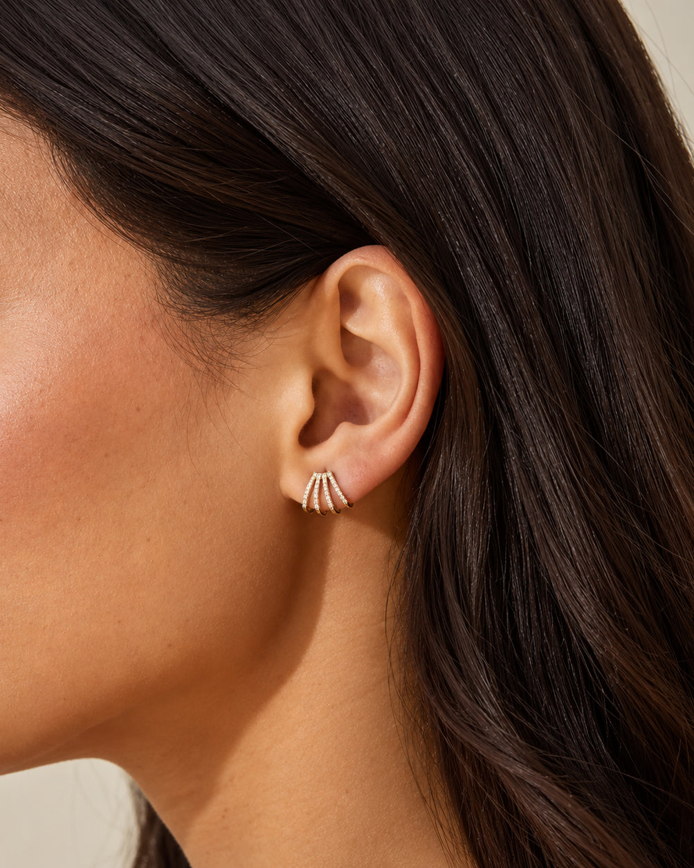 Diamond Multi Huggie Earrings