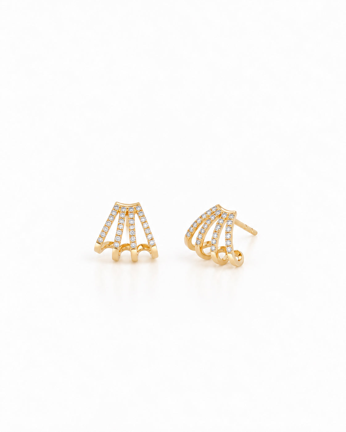 Diamond Multi Huggie Earrings