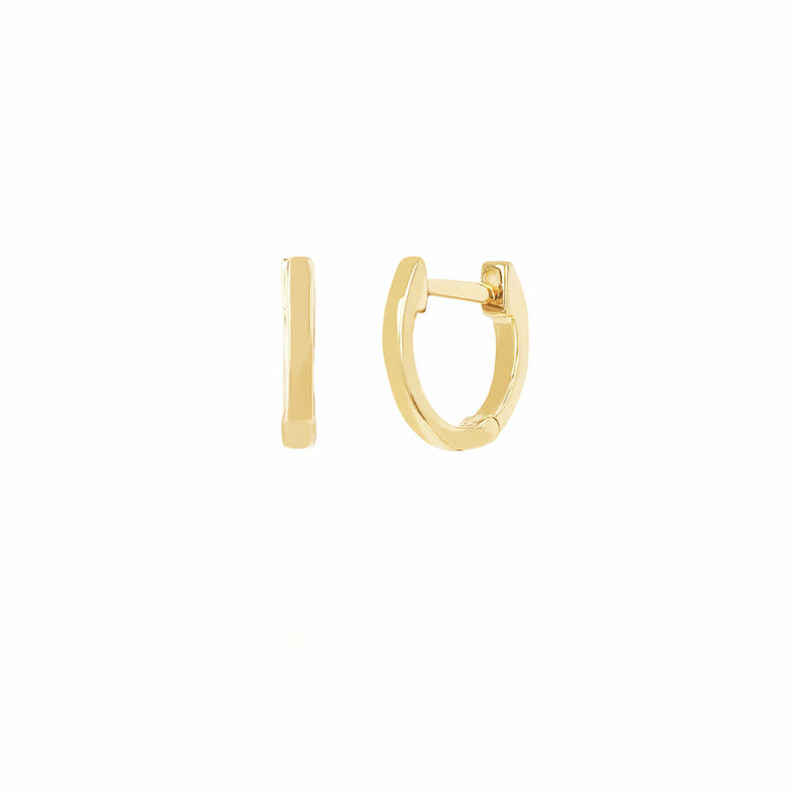 MINI 14-carat yellow gold single huggie earring