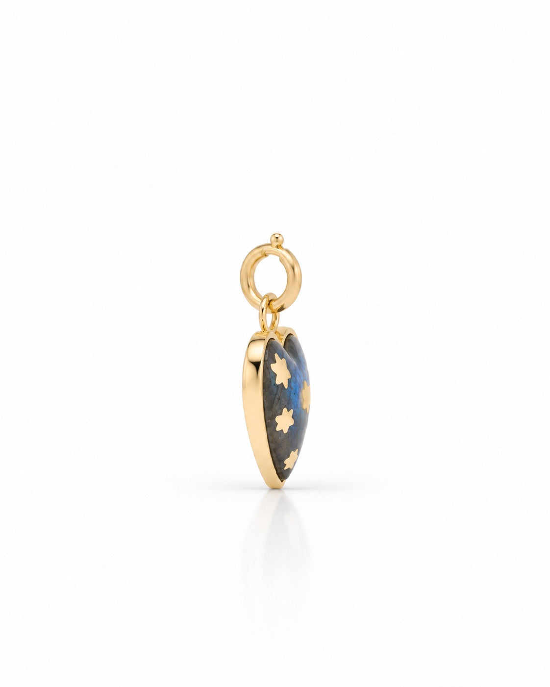Gold & Labradorite Anna Heart Charm