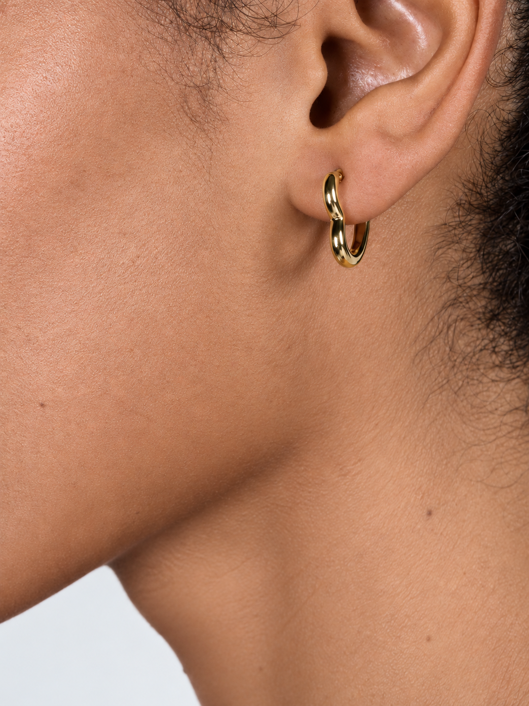 Junior Heart Helium Hoops Earrings