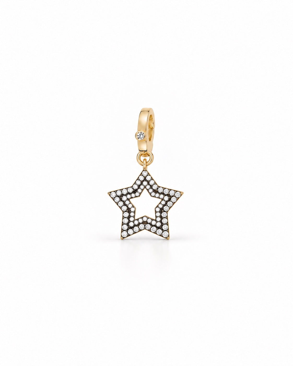 LARGE STAR lab diamond charm