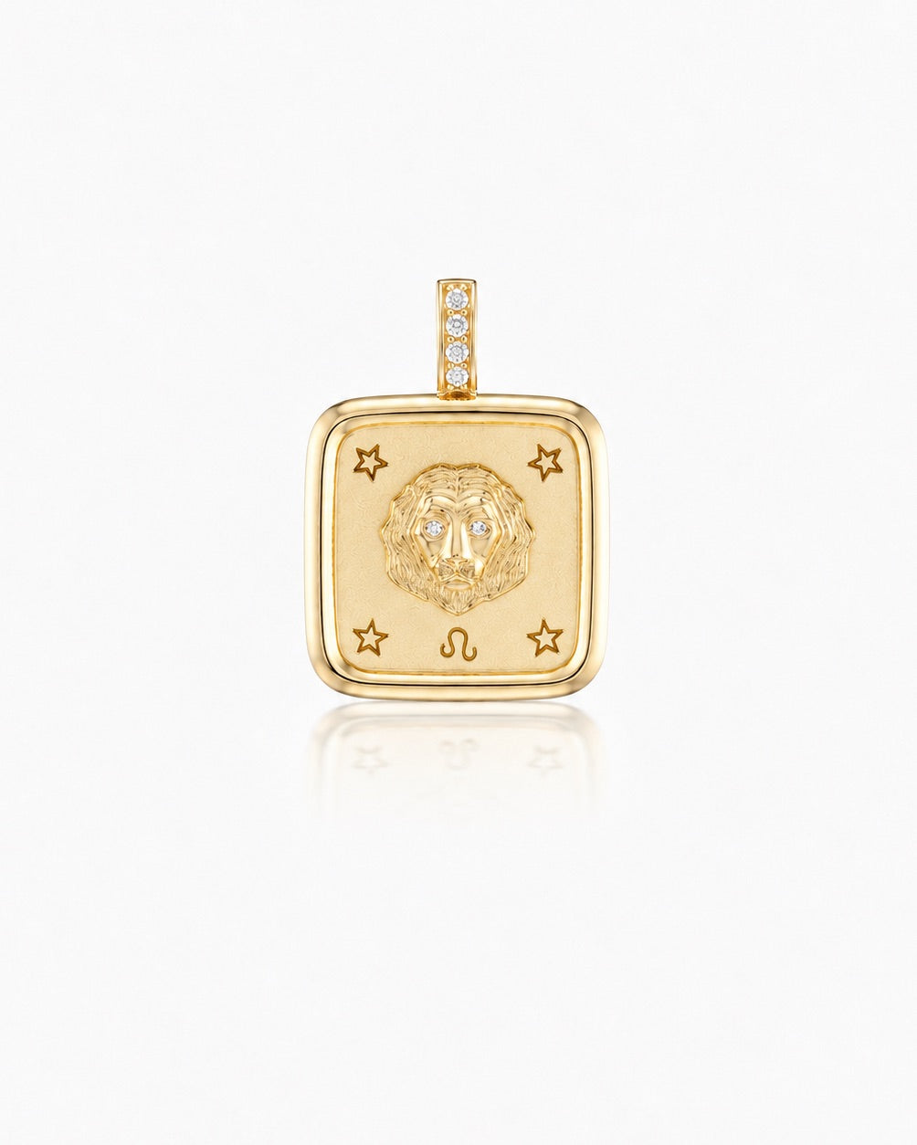 Mini Square Zodiac Diamond Pendant