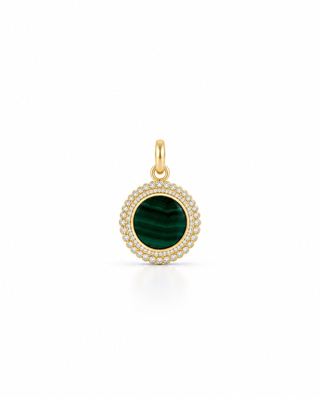 MALACHITE & DIAMOND Charm