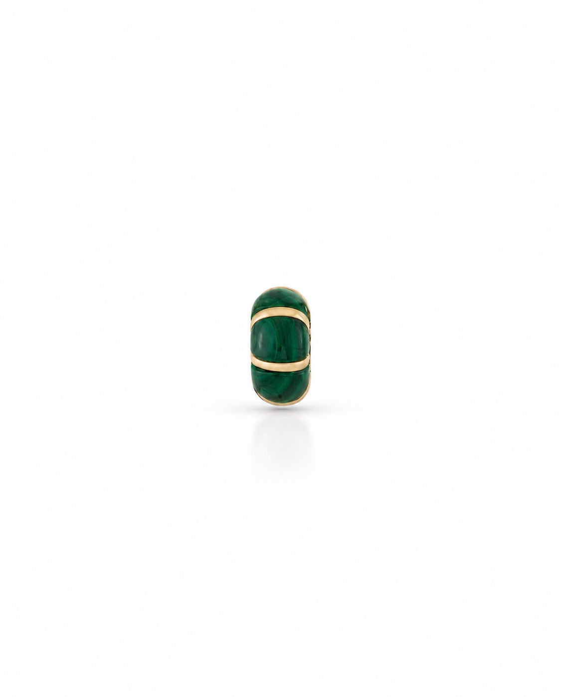 MALACHITE & GOLD STRIPE Rondelle bead