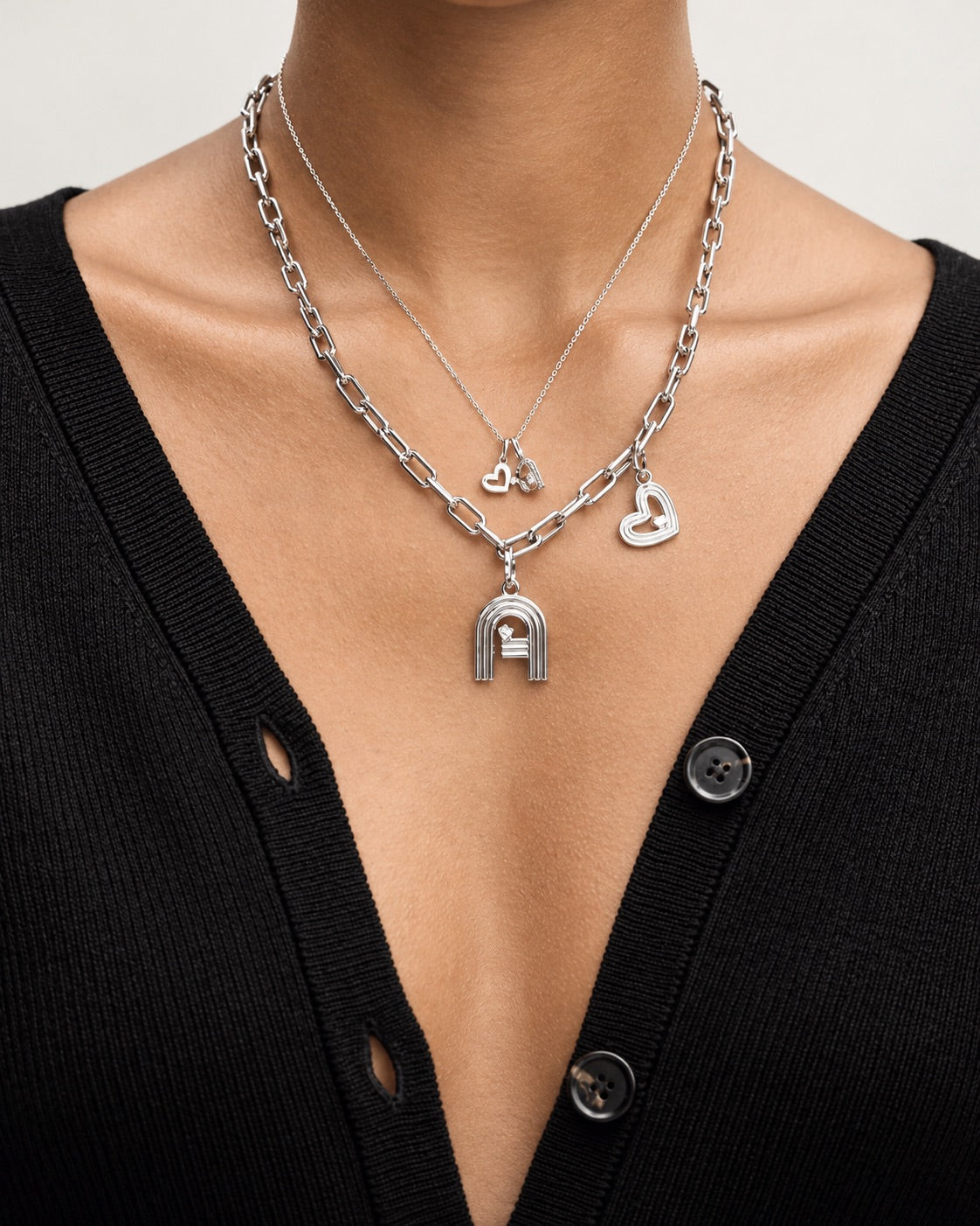 MINI GROOVY DIAMOND HEART Charm
