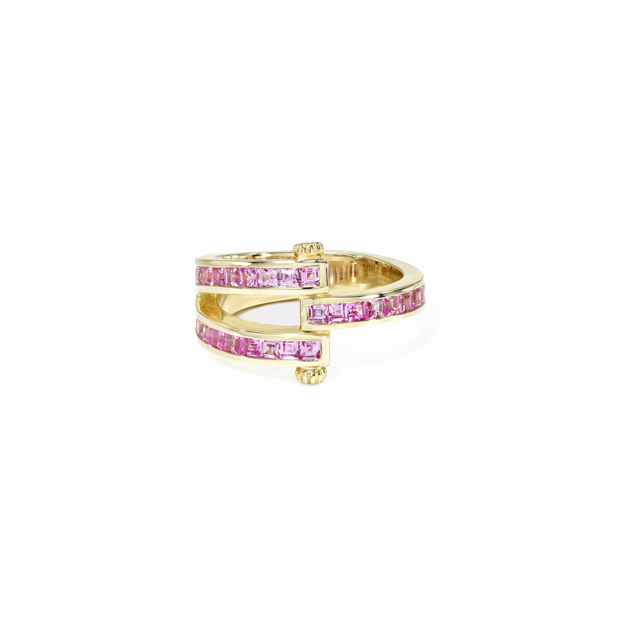 MAGNA carre cut pink sapphire ring