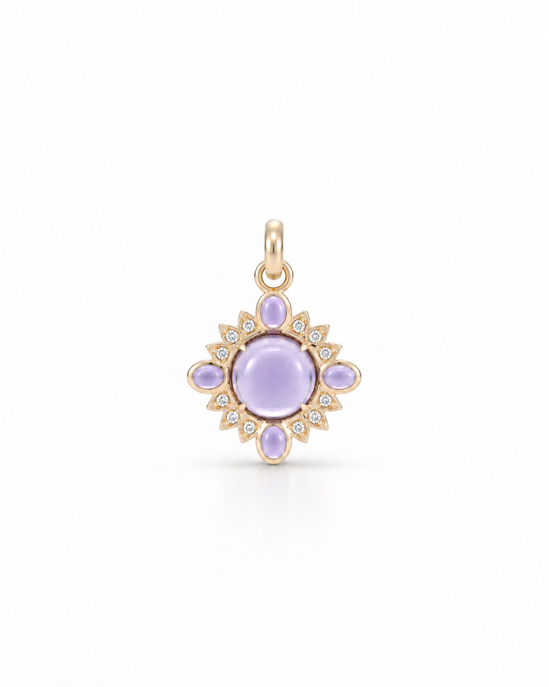 Mini Nora Amethyst and Diamond Charm