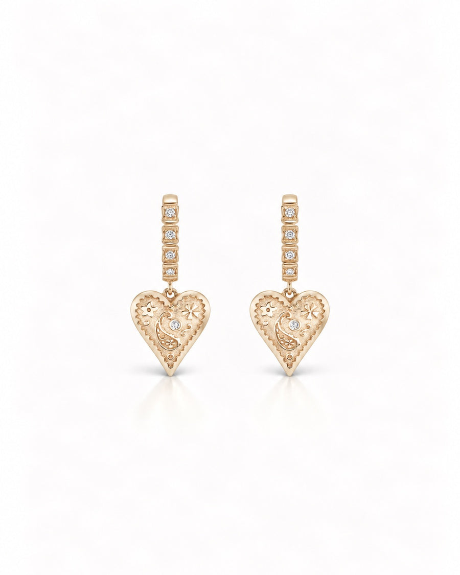 Mini Southwestern Heart Earrings