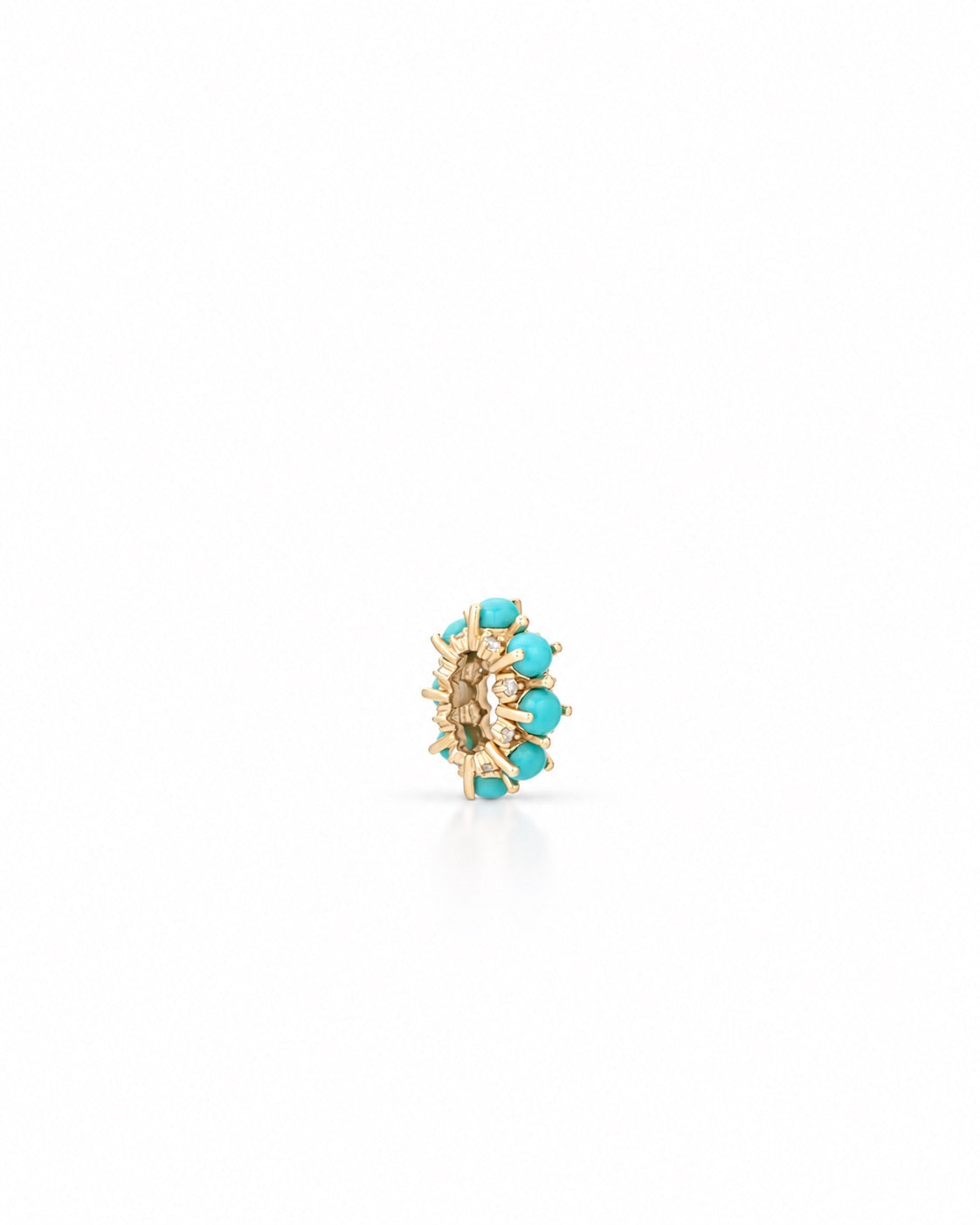 TURQUOISE & DIAMOND ROUNDS big bead