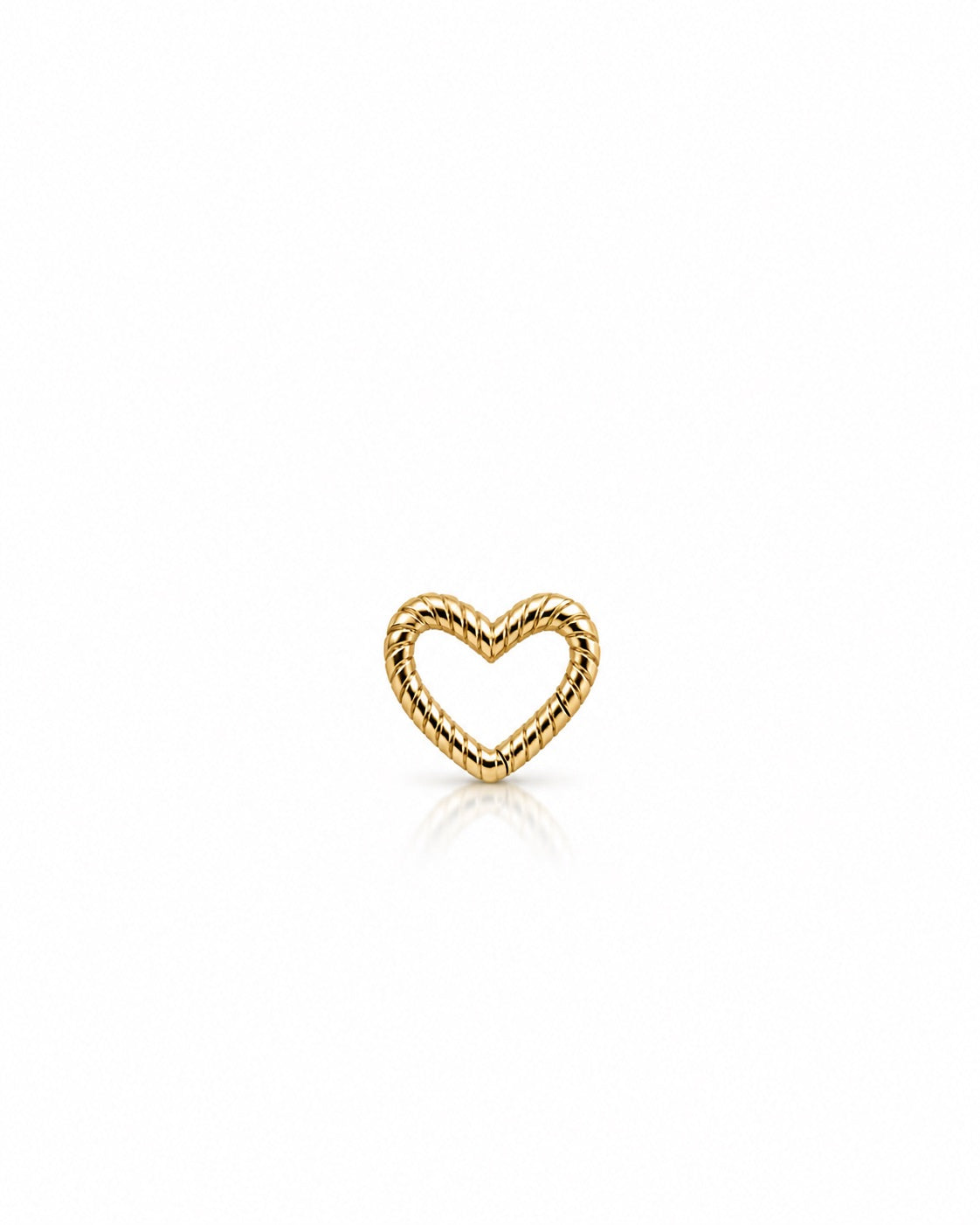 TWISTED HEART 9-carat gold connector