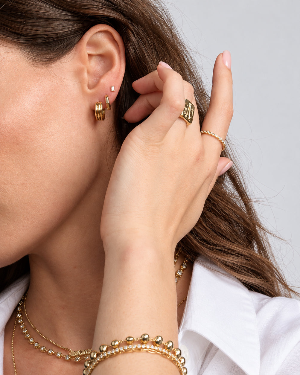 Triptych Hoop Earrings