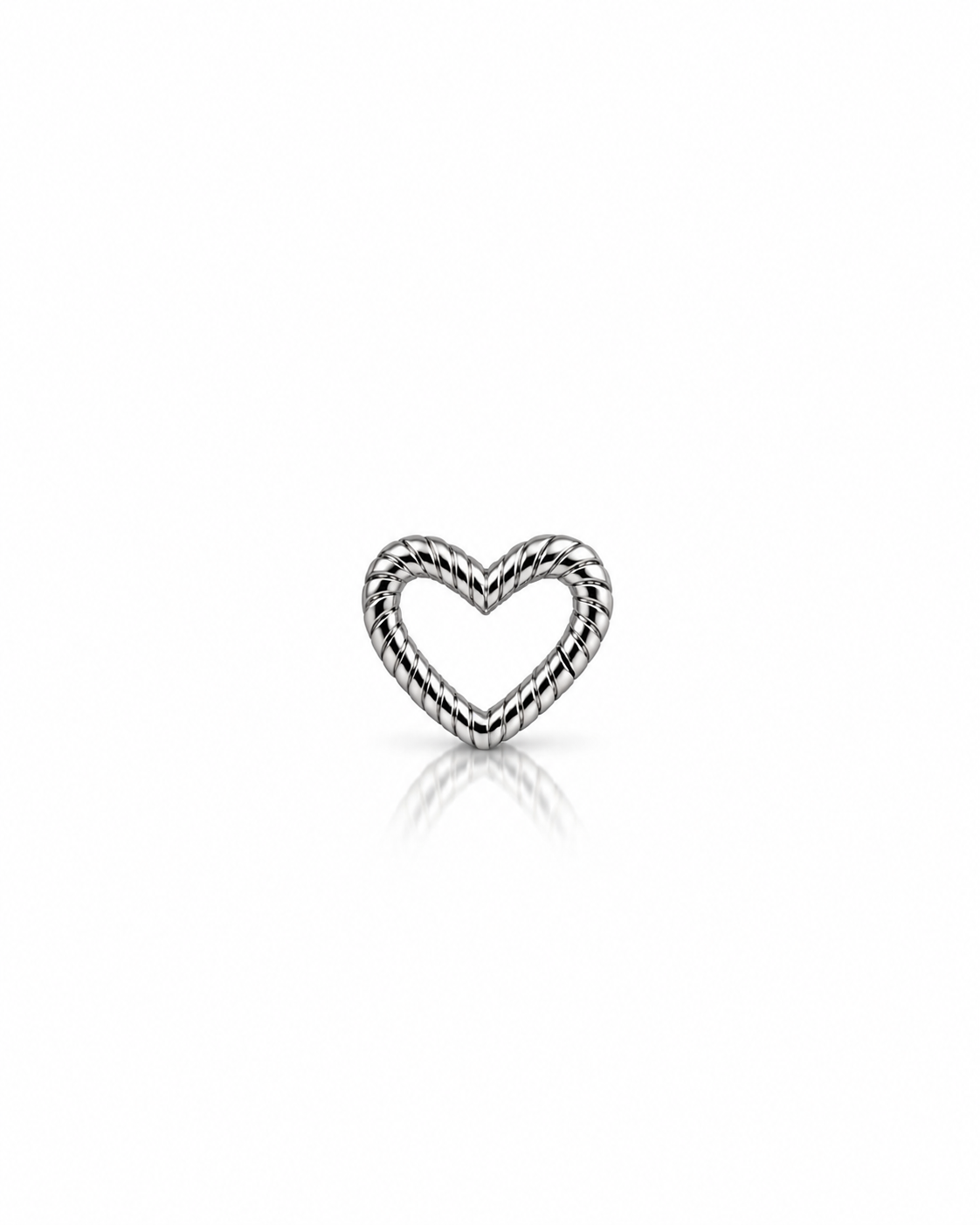 TWISTED HEART Sterling Silver Connector